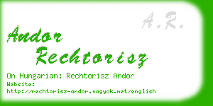 andor rechtorisz business card
